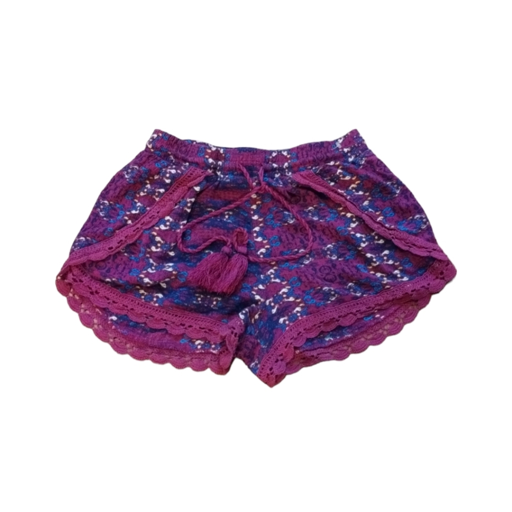 XHILARATION Multicolor Flowy Ruffle Trim Bohemian Boho Shorts Girl Size Small